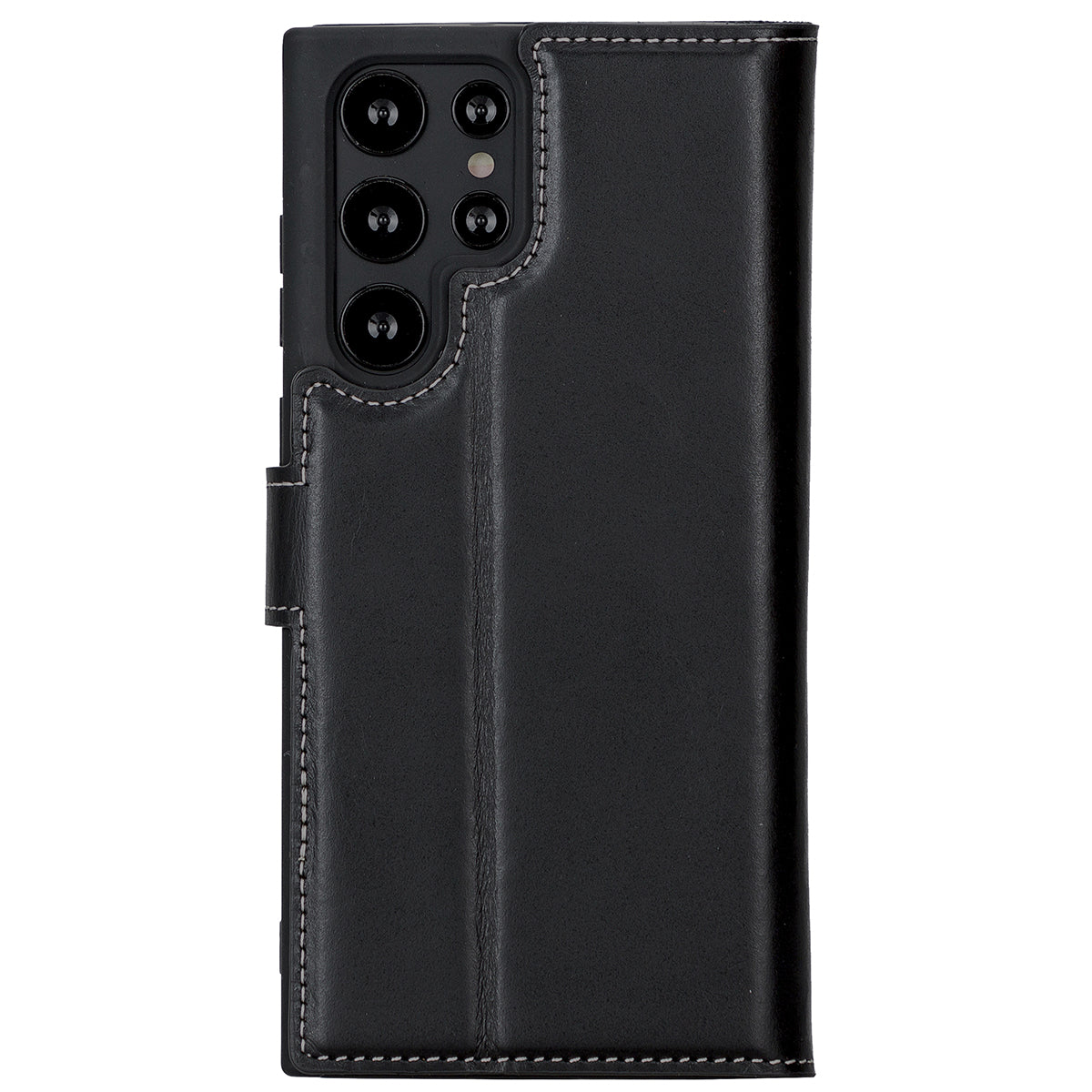 Samsung Galaxy S22 Ultra Leder Book-Case – Wallet Hülle | Schwarz