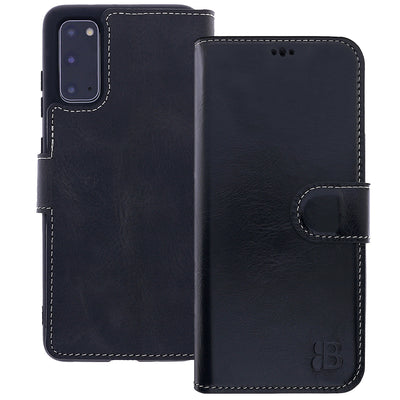 Samsung Galaxy S20 Leder Book-Case – Wallet Hülle | Schwarz