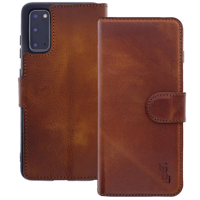 Samsung Galaxy S20 Plus Leder Book-Case – Wallet Hülle | Braun