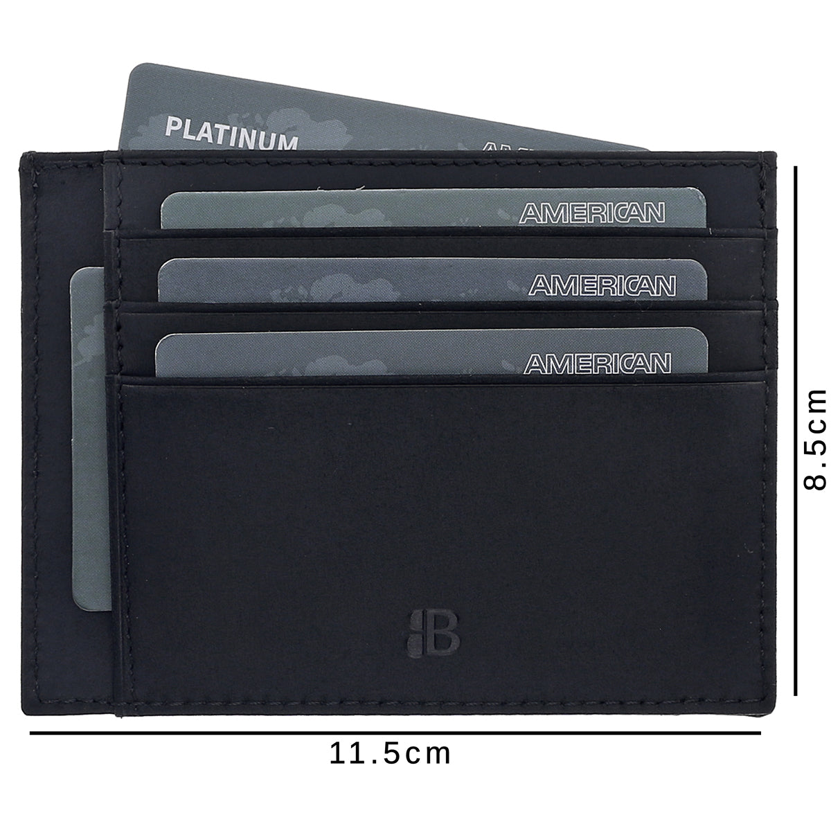 Leder Kartenhalter Slim Wallet – Vintage Schwarz | Burkley