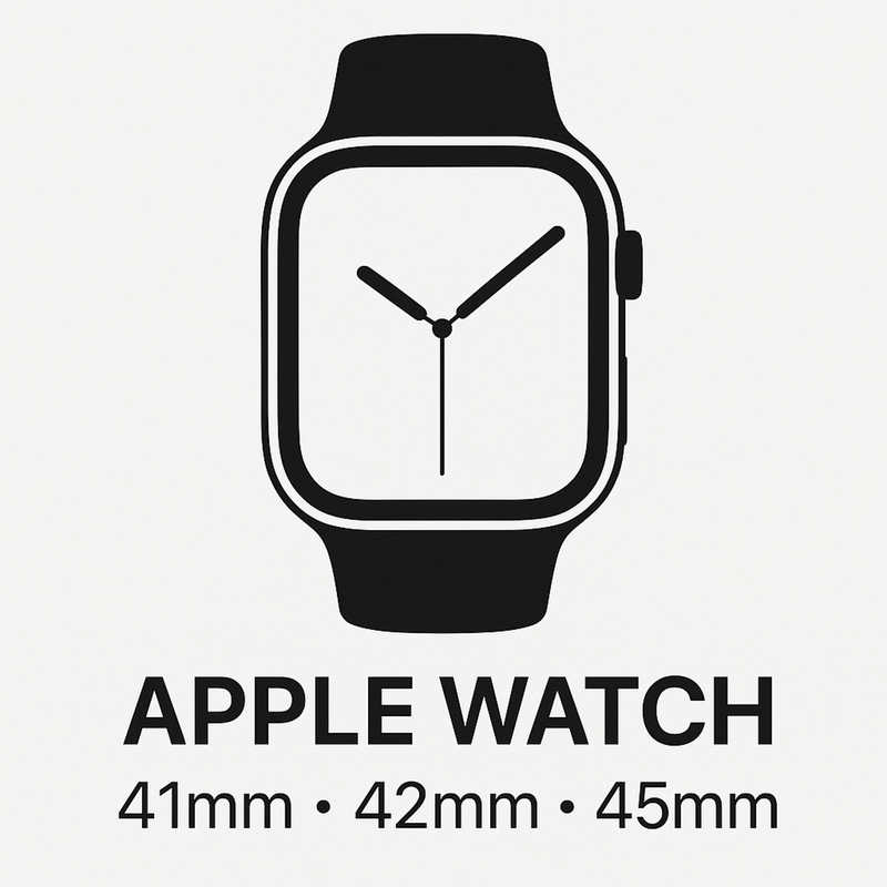 Apple Watch Lederarmband Biker Style – Schwarz (Modell BA5-TN1) Ansicht 2