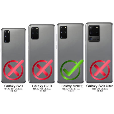 Samsung Galaxy S20 FE Leder Book-Case – Wallet Hülle | Schwarz – Ansicht 2