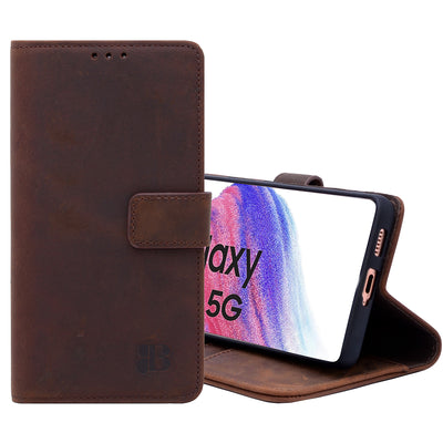 Samsung Galaxy A53 Leder Book-Case – Wallet Hülle | Braun