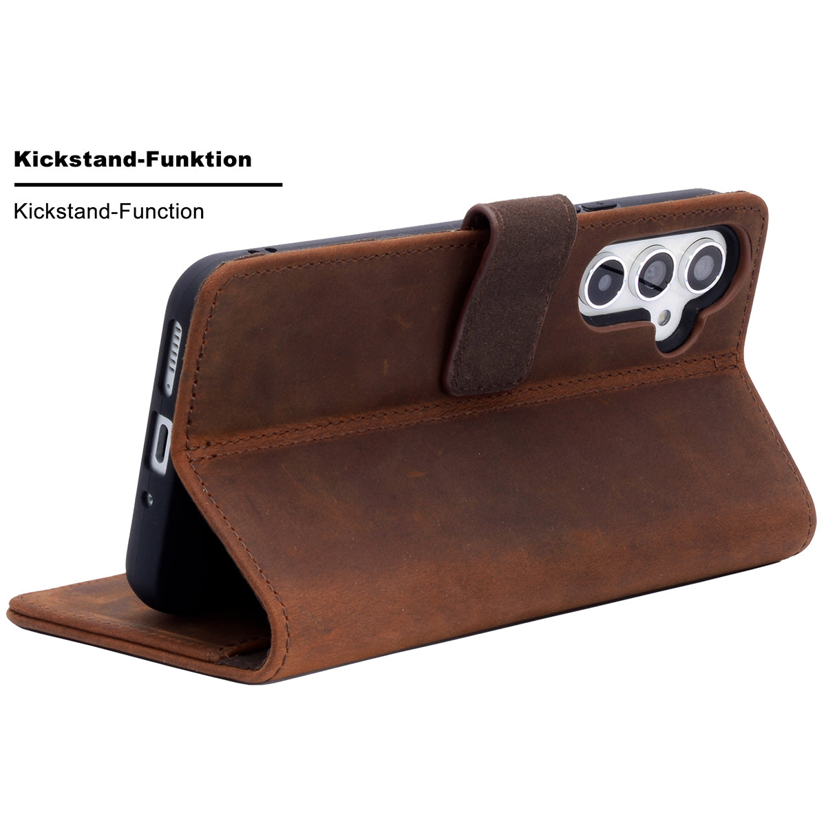 Samsung Galaxy A54 Leder Book-Case – Wallet Hülle | Braun