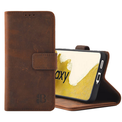 Samsung Galaxy S23 Leder Book-Case – Wallet Hülle | Braun