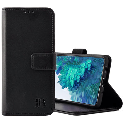 Samsung Galaxy S20 FE Leder Book-Case – Wallet Hülle | Schwarz