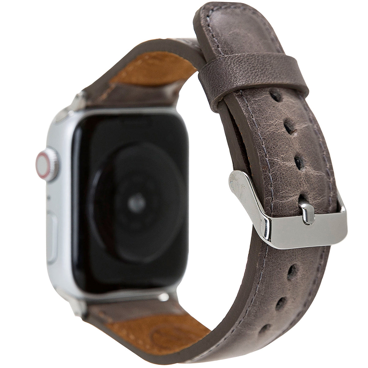 Lederarmband Grau-Braun Vintage – für Apple Watch 42/44/45 mm