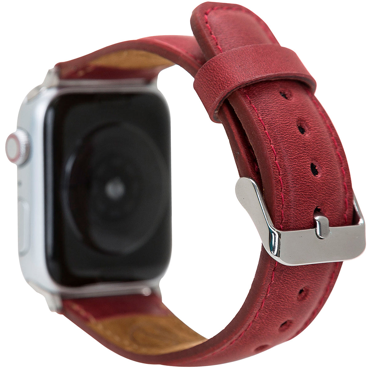 Elegantes Lederarmband Rot – für Apple Watch 42/44/45 mm