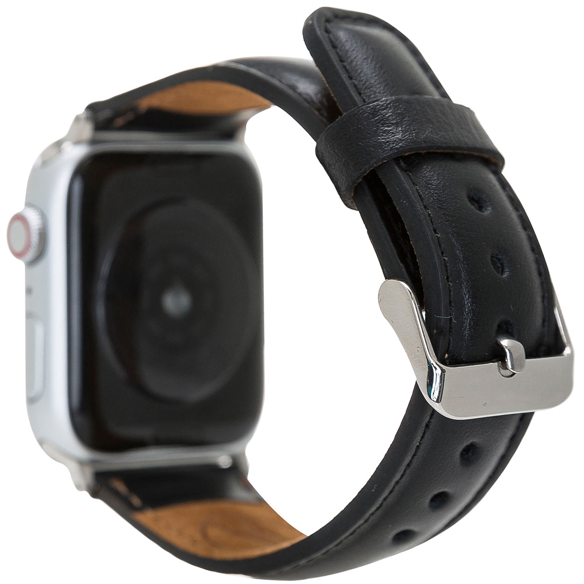 Lederarmband Schwarz Klassik – für Apple Watch 42/44/45 mm