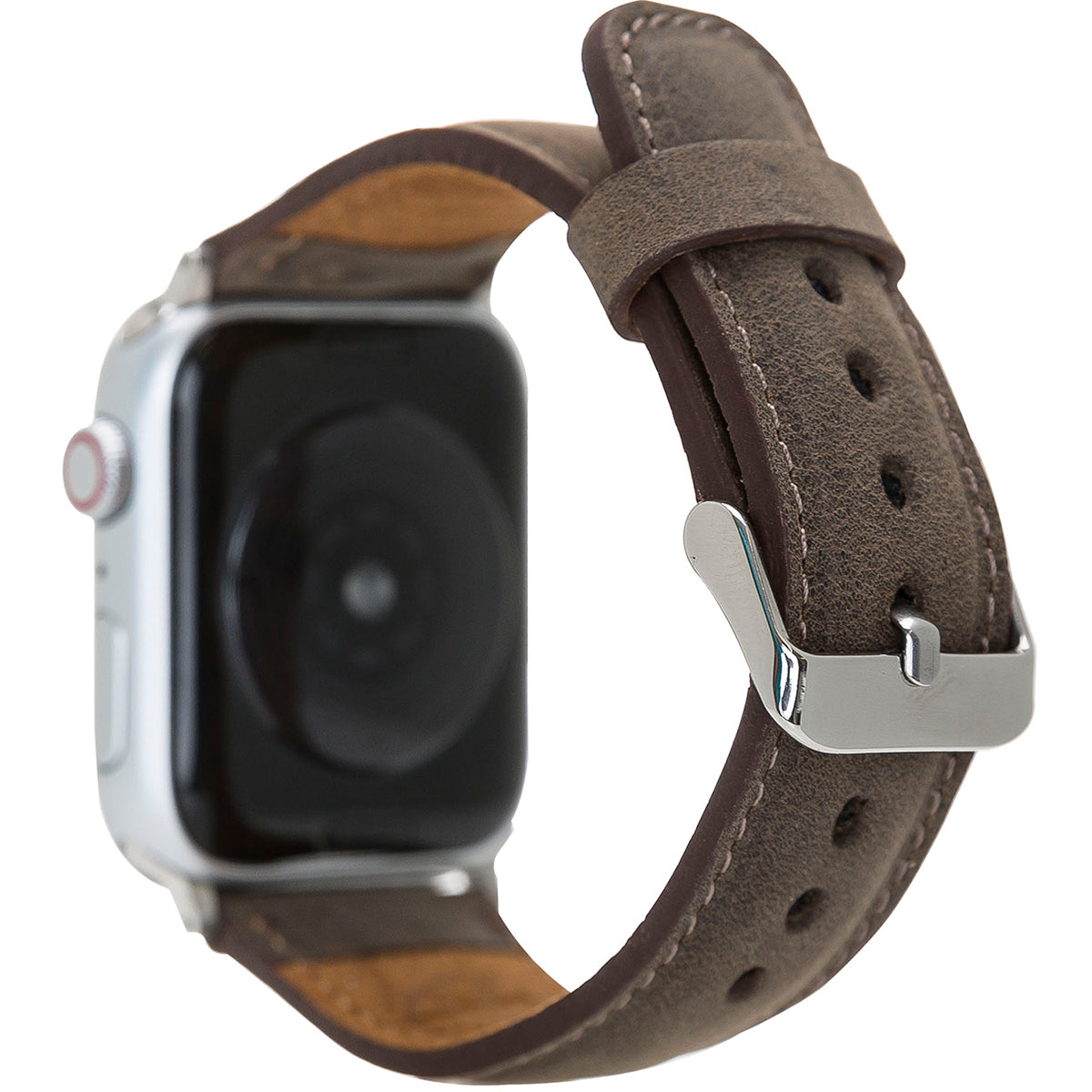 Lederarmband Dunkelbraun Vintage – für Apple Watch 42/44/45 mm