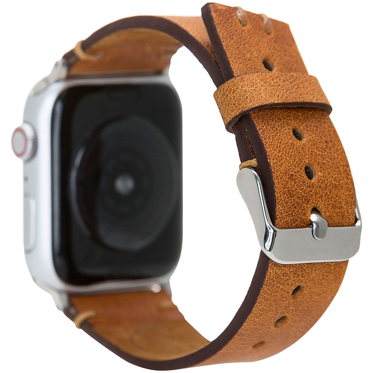 Naturleder Armband Cognac – für Apple Watch 42/44/45 mm