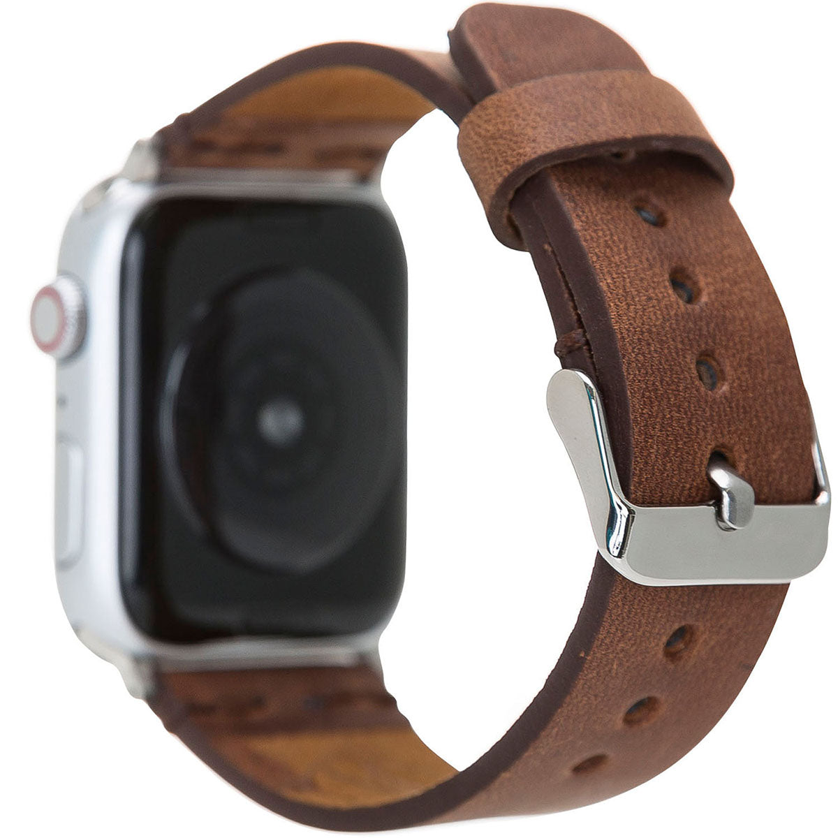 Klassisches Lederarmband Braun – für Apple Watch 42/44/45 mm