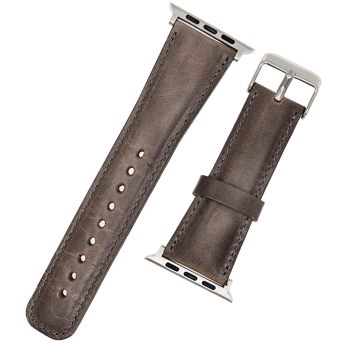 Lederarmband Grau-Braun Vintage – für Apple Watch 42/44/45 mm