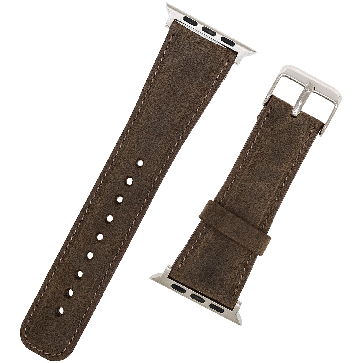 Lederarmband Dunkelbraun Vintage – für Apple Watch 42/44/45 mm