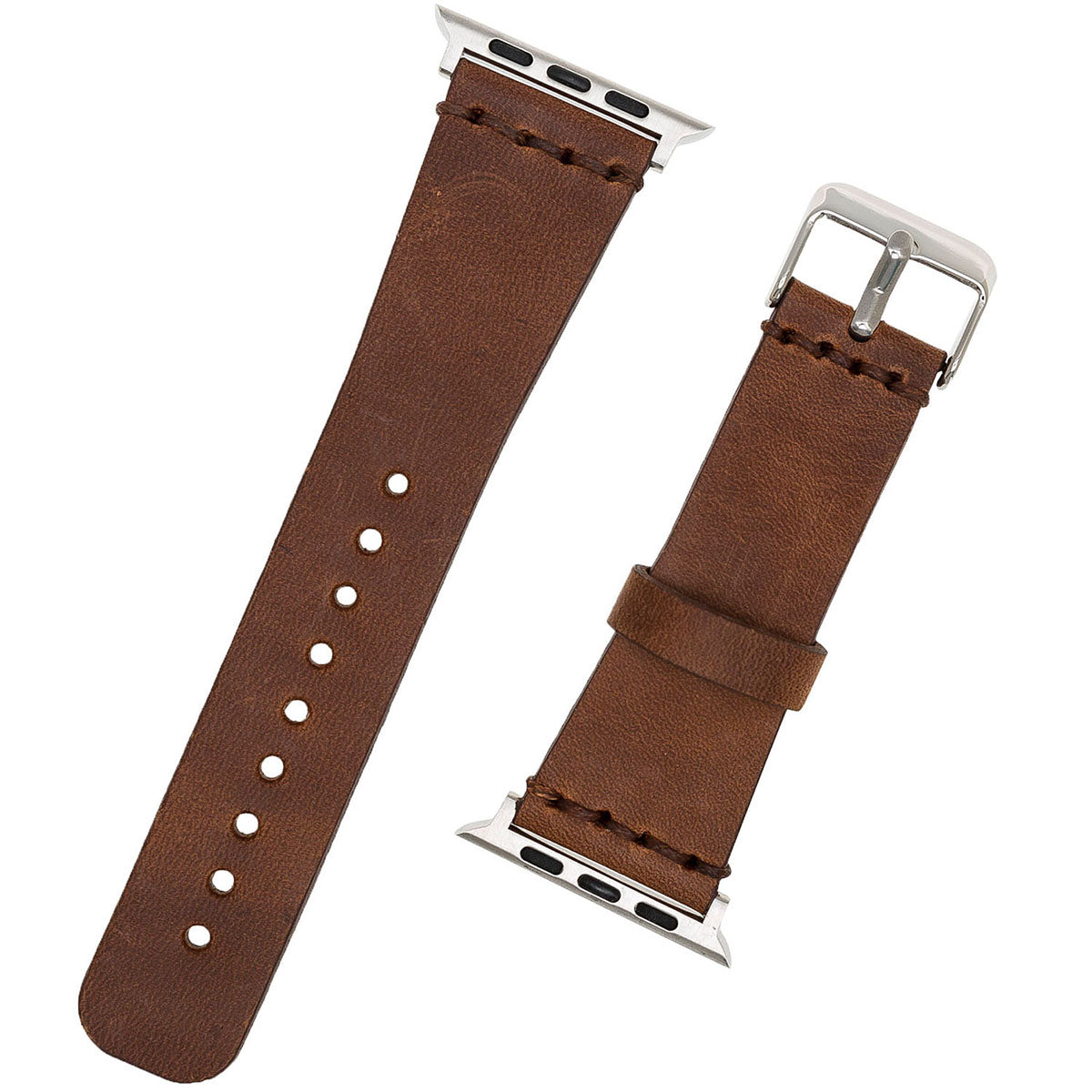 Klassisches Lederarmband Braun – für Apple Watch 42/44/45 mm