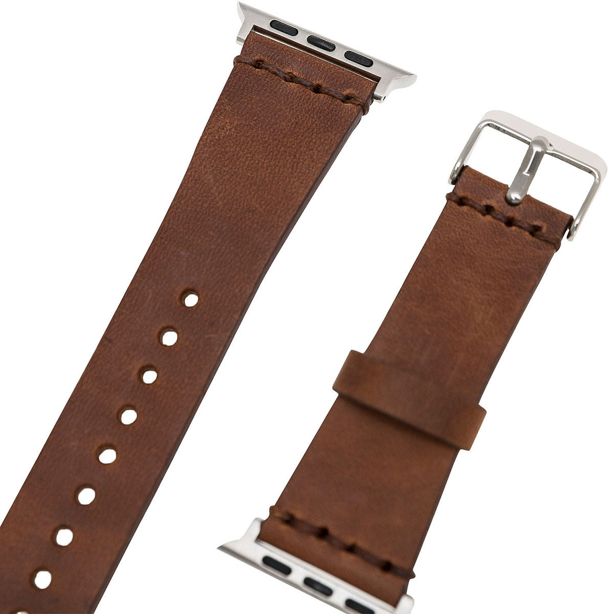 Klassisches Lederarmband Braun – für Apple Watch 42/44/45 mm
