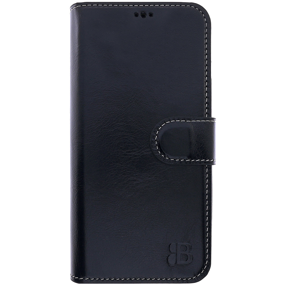 Book-Case Lederhülle für iPhone 12 Pro Max – Flip-Design mit Kartenfach | Schwarz