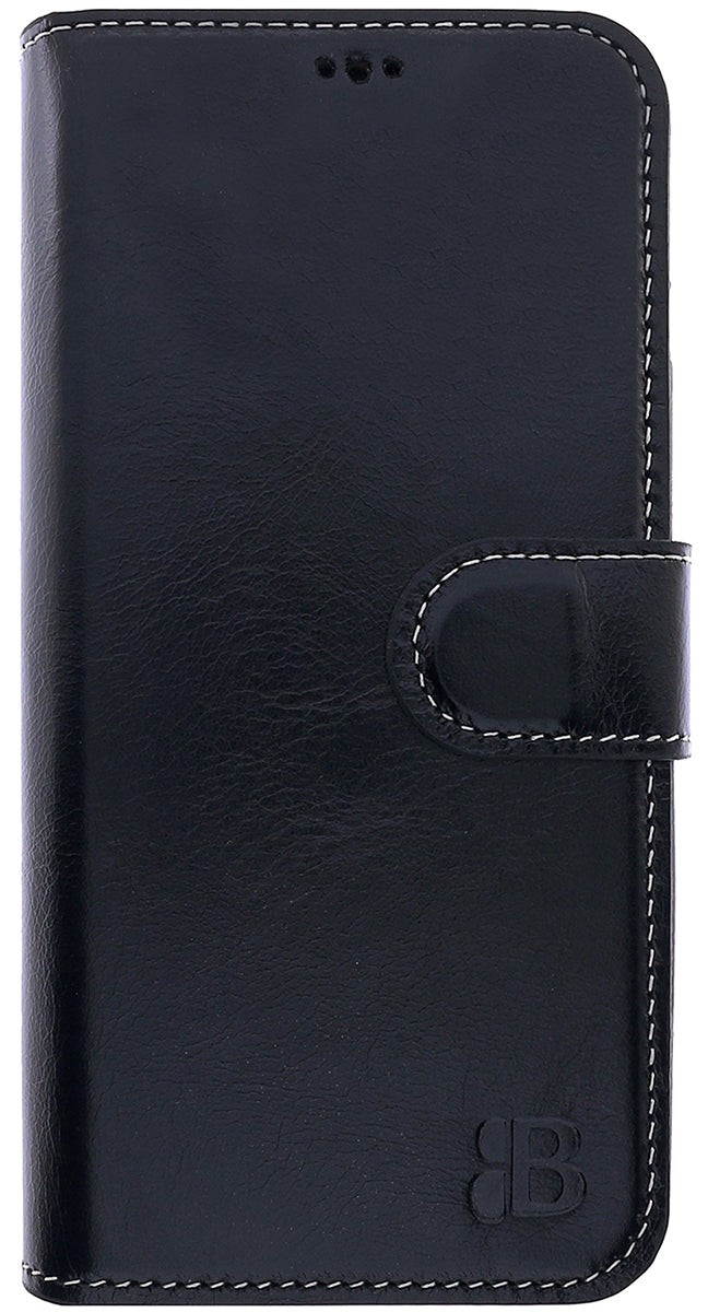 Book-Case Lederhülle für iPhone 13 Pro Max – Flip-Design mit Kartenfach | Schwarz