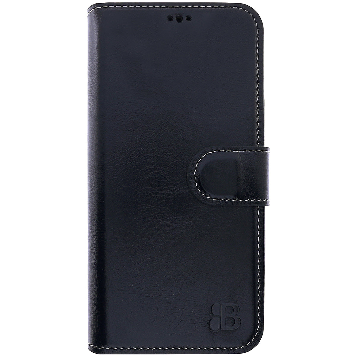 Book-Case Lederhülle für iPhone 13 Mini – Flip-Design mit Kartenfach | Schwarz