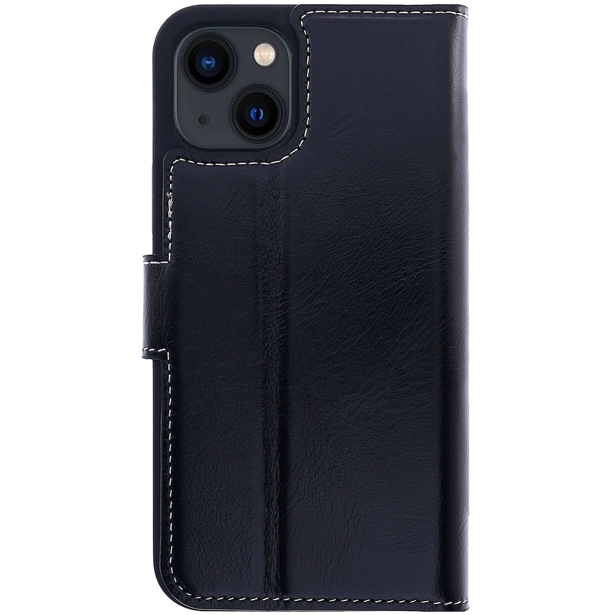 Book-Case Lederhülle für iPhone 14 – Flip-Design mit Kartenfach | Schwarz