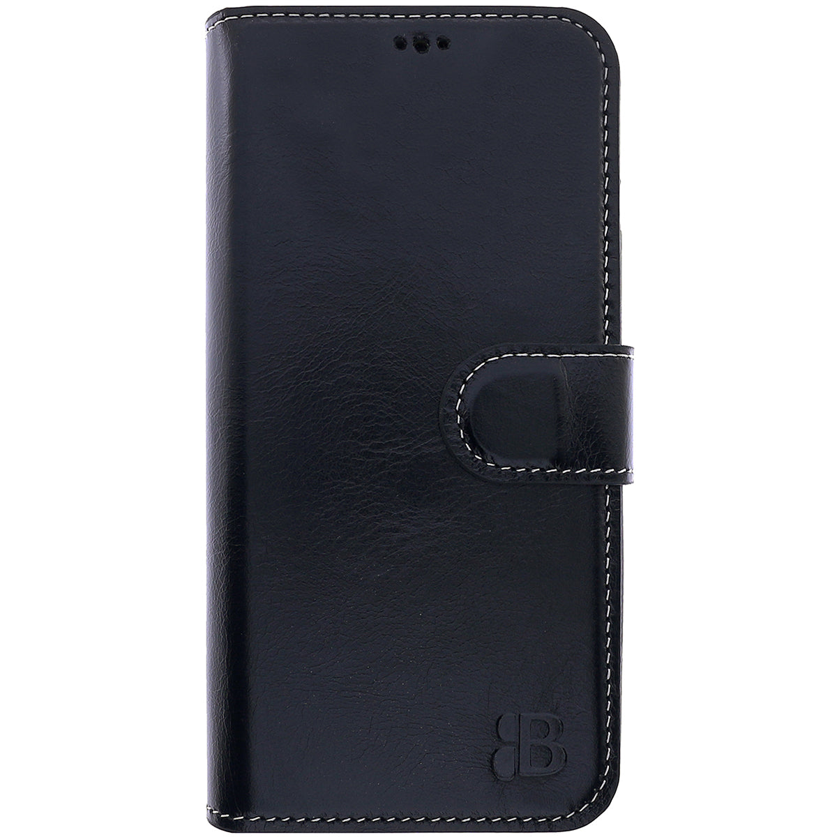 Book-Case Lederhülle für iPhone 14 Plus – Flip-Design mit Kartenfach | Schwarz