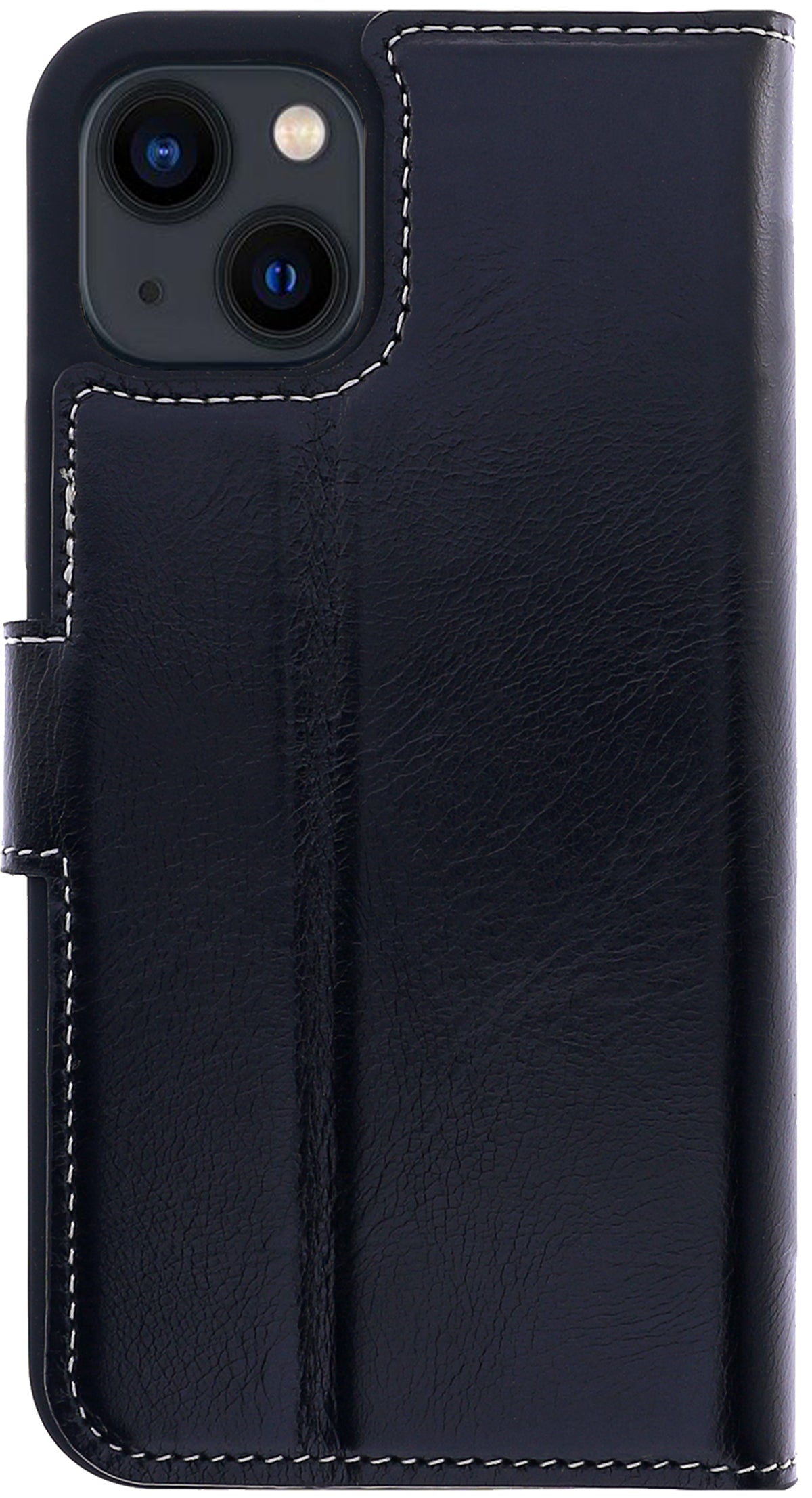 Book-Case Lederhülle für iPhone 14 Plus – Flip-Design mit Kartenfach | Schwarz
