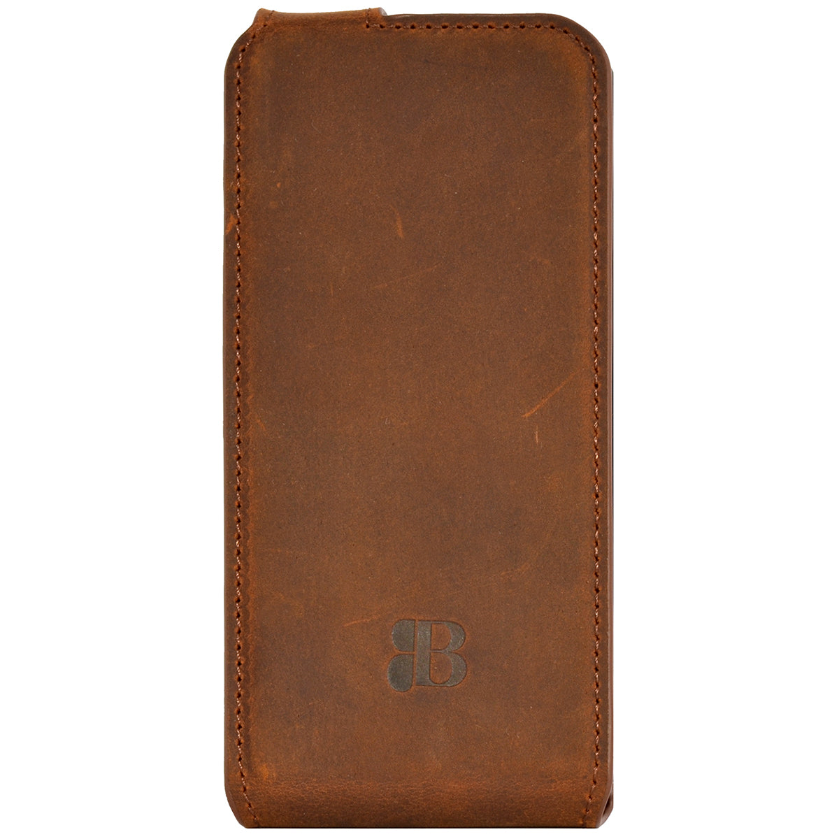 iPhone 12 / iPhone 12 Pro Leder Flip Case – Hülle mit Rundumschutz | Braun