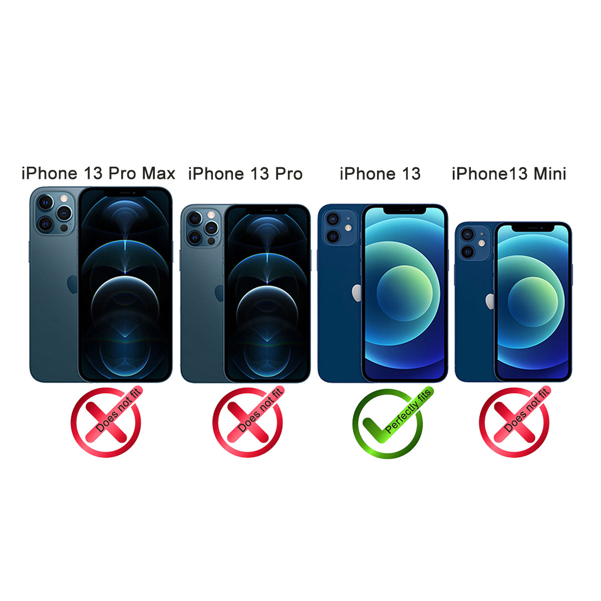 Book-Case Lederhülle für iPhone 13 – Flip-Design mit Kartenfach | Schwarz