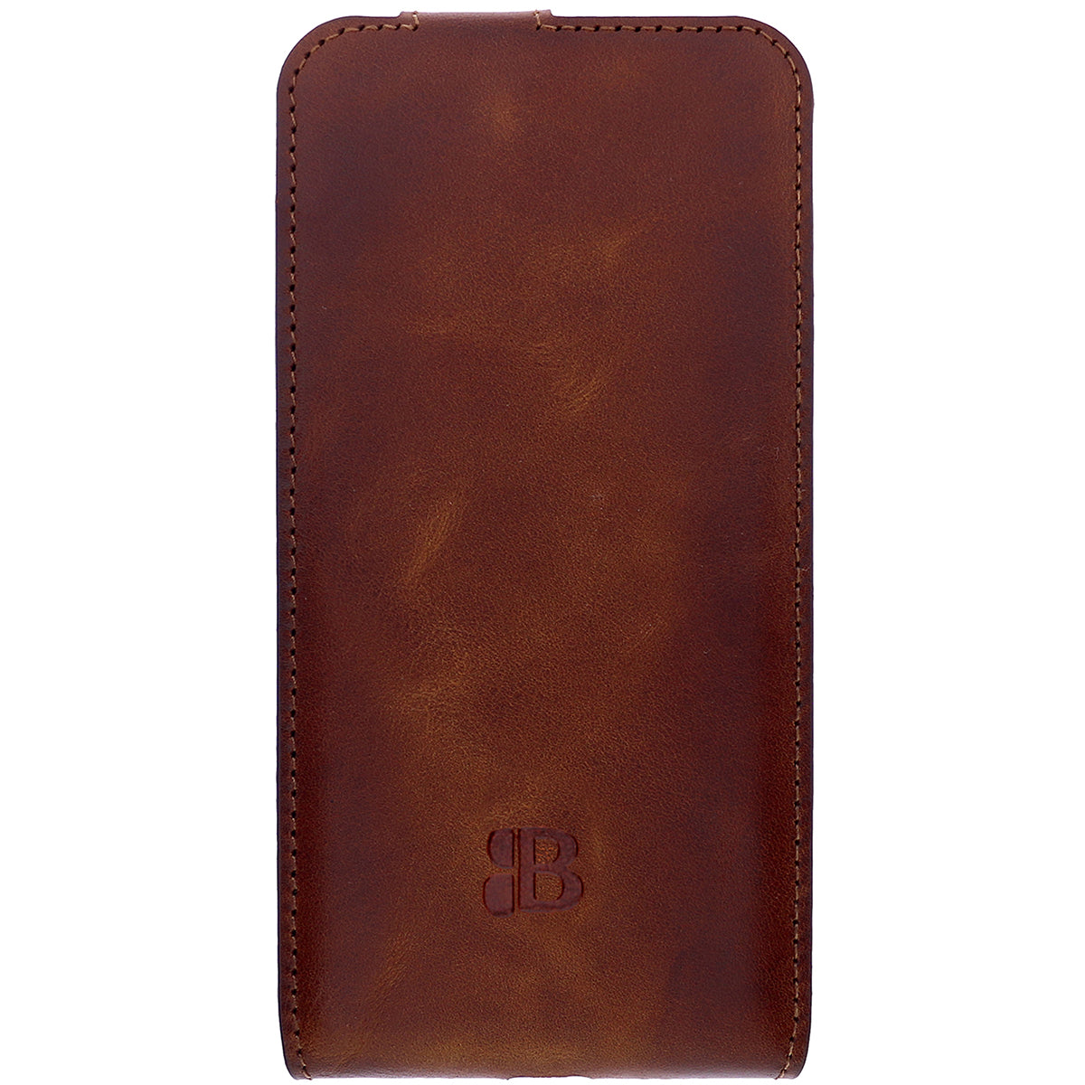 iPhone 12 Pro Max Leder Flip Case – Hülle mit Rundumschutz | Braun