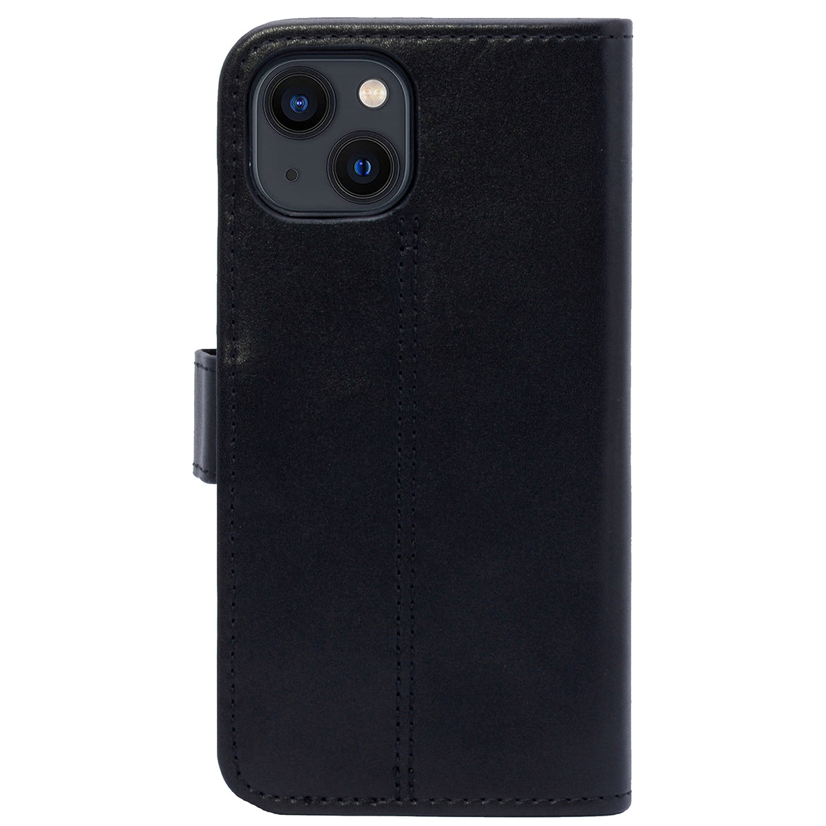 Book-Case Lederhülle für iPhone 13 – Flip-Design mit Kartenfach | Schwarz