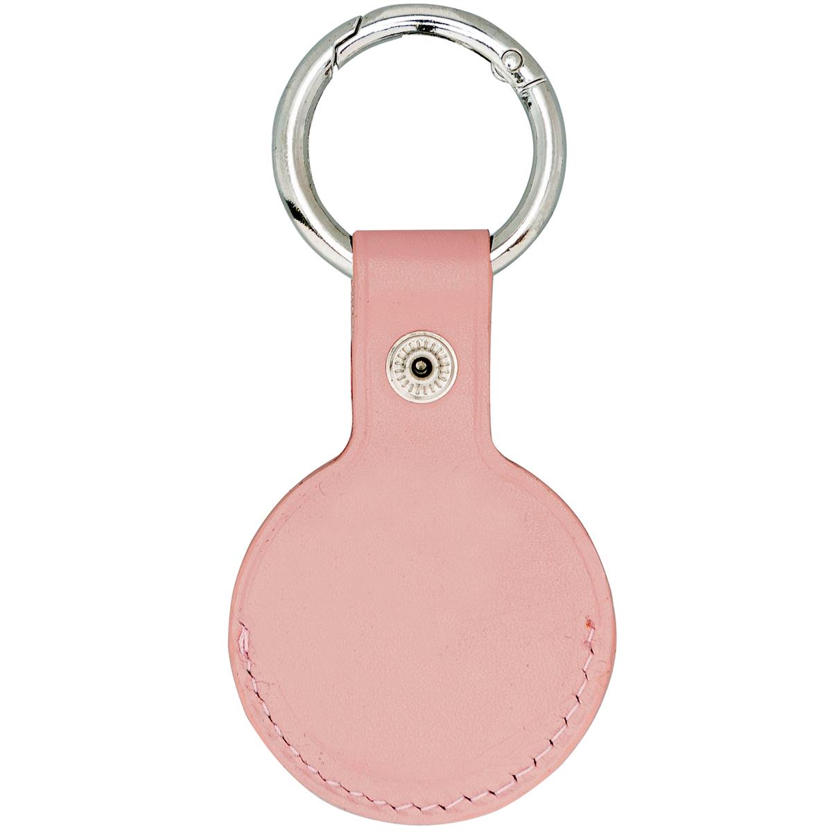 AirTag Schlüsselanhänger aus Leder – Karabiner, Used Look | Blush