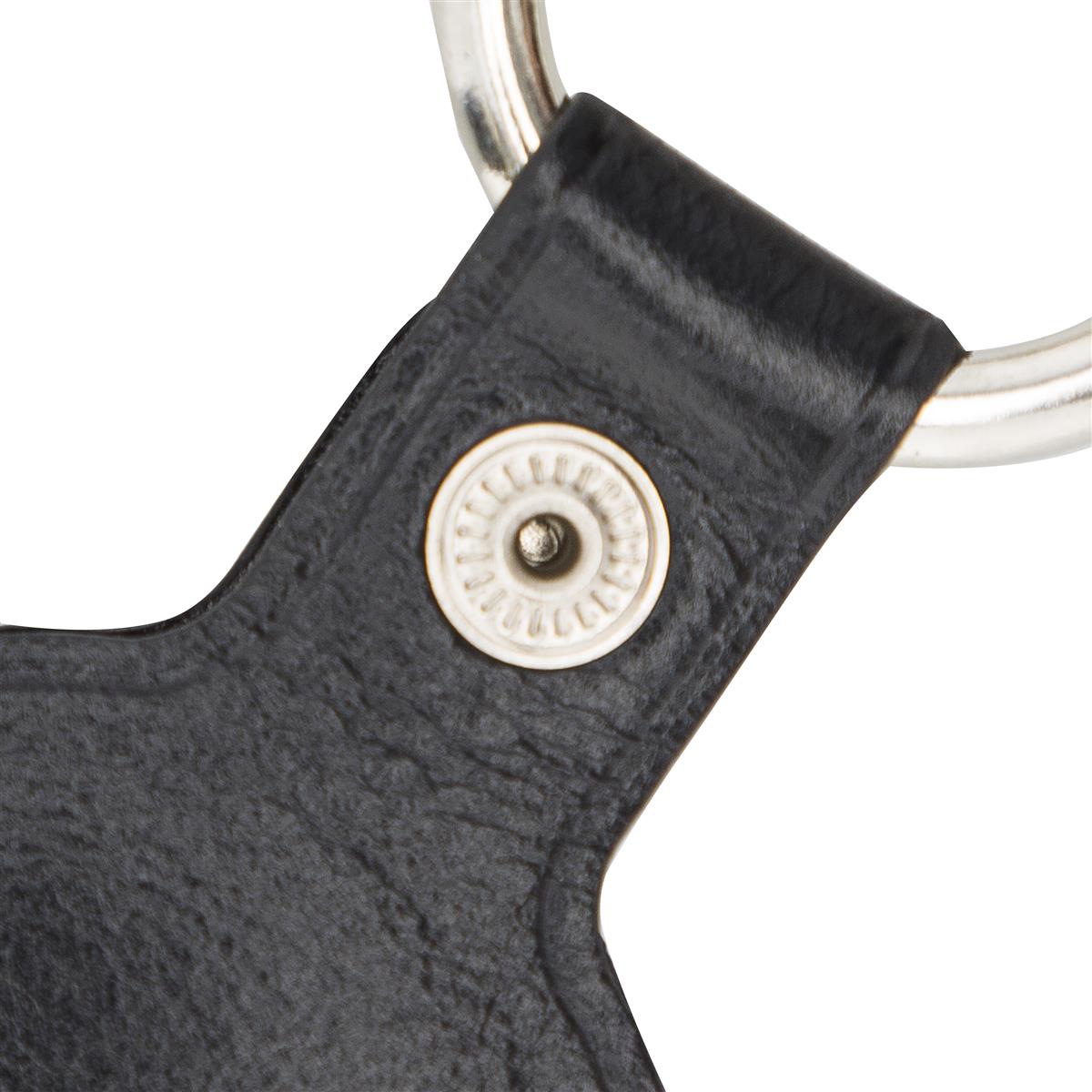 AirTag Schlüsselanhänger aus Leder – Karabiner, Used Look | Schwarz