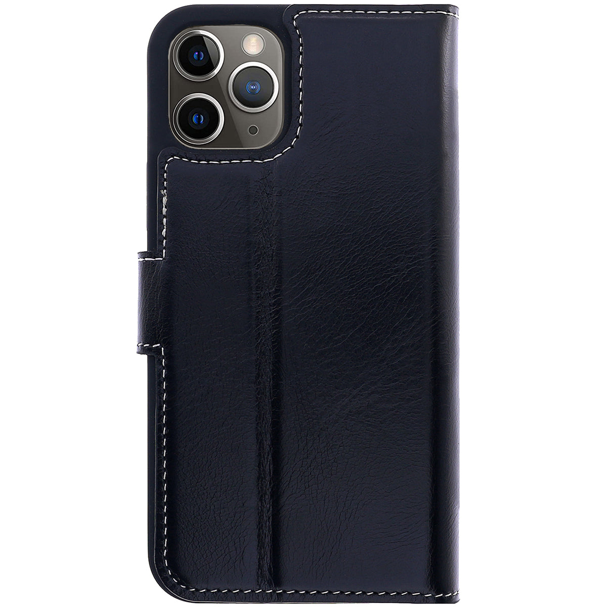 Book-Case Lederhülle für iPhone 12 Pro Max – Flip-Design mit Kartenfach | Schwarz