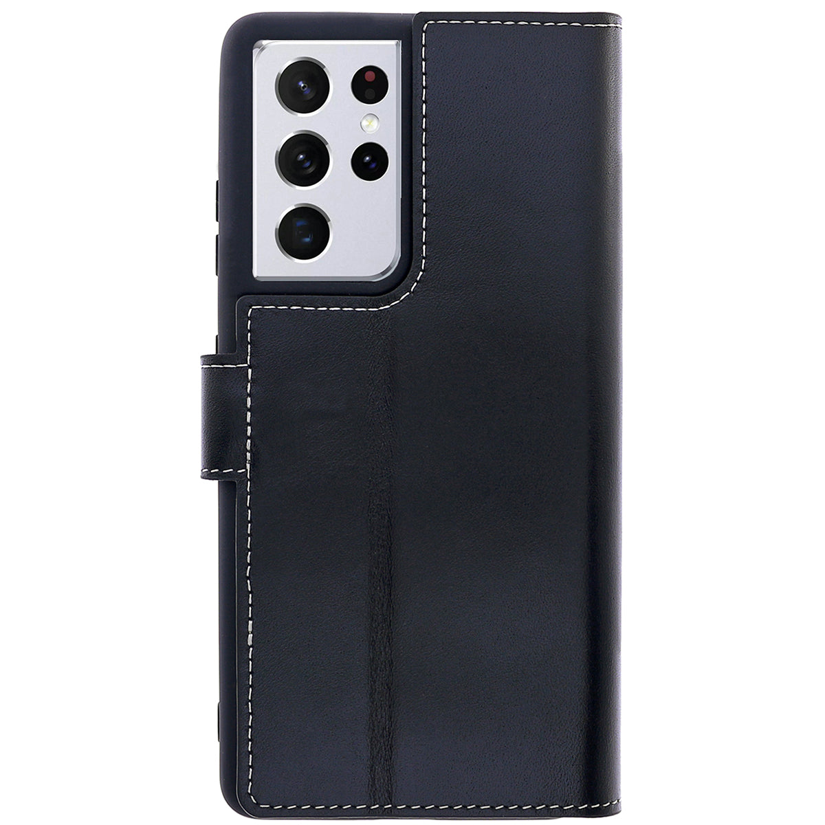 Samsung Galaxy S21 Ultra Leder Book-Case – Wallet Hülle | Schwarz