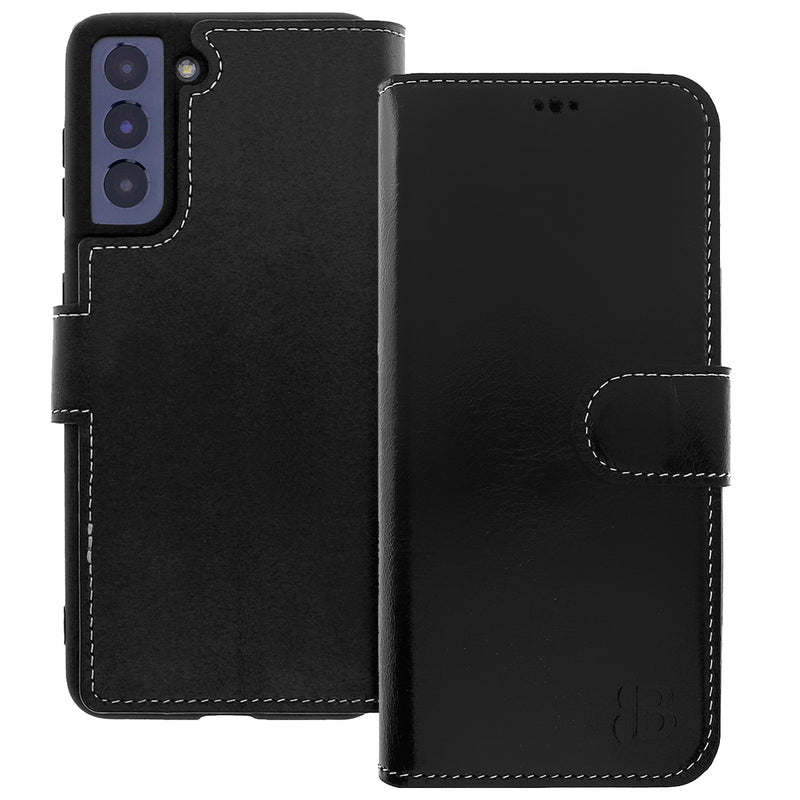 Samsung Galaxy S22 Leder Book-Case – Wallet Hülle | Schwarz