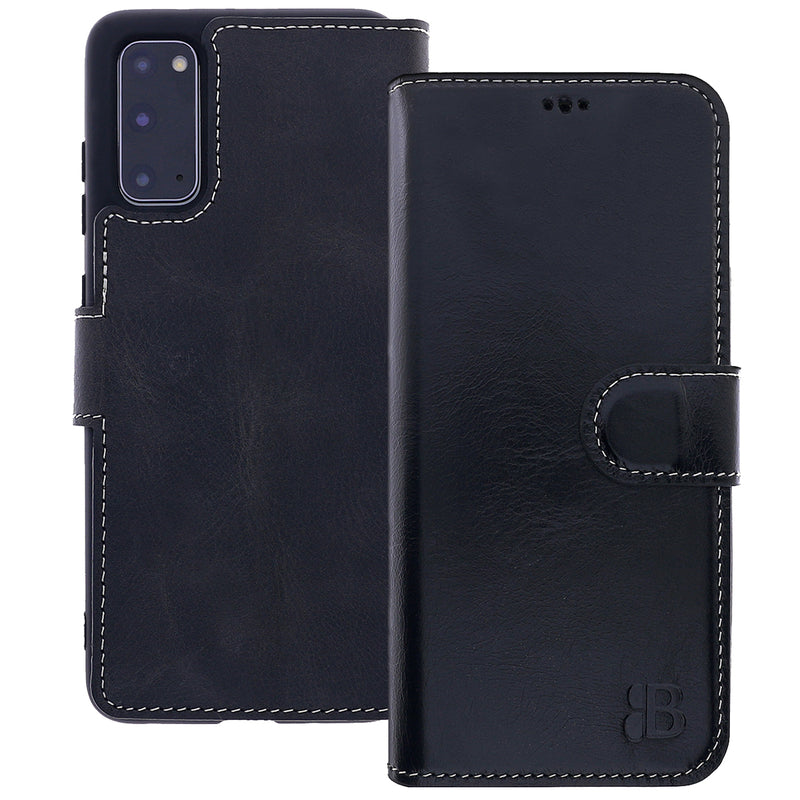 Samsung Galaxy S20 Leder Book-Case – Wallet Hülle | Schwarz
