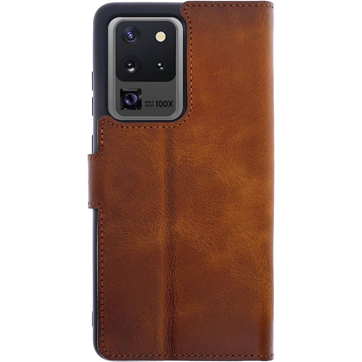 Samsung Galaxy S20 Ultra Leder Book-Case – Wallet Hülle | Braun