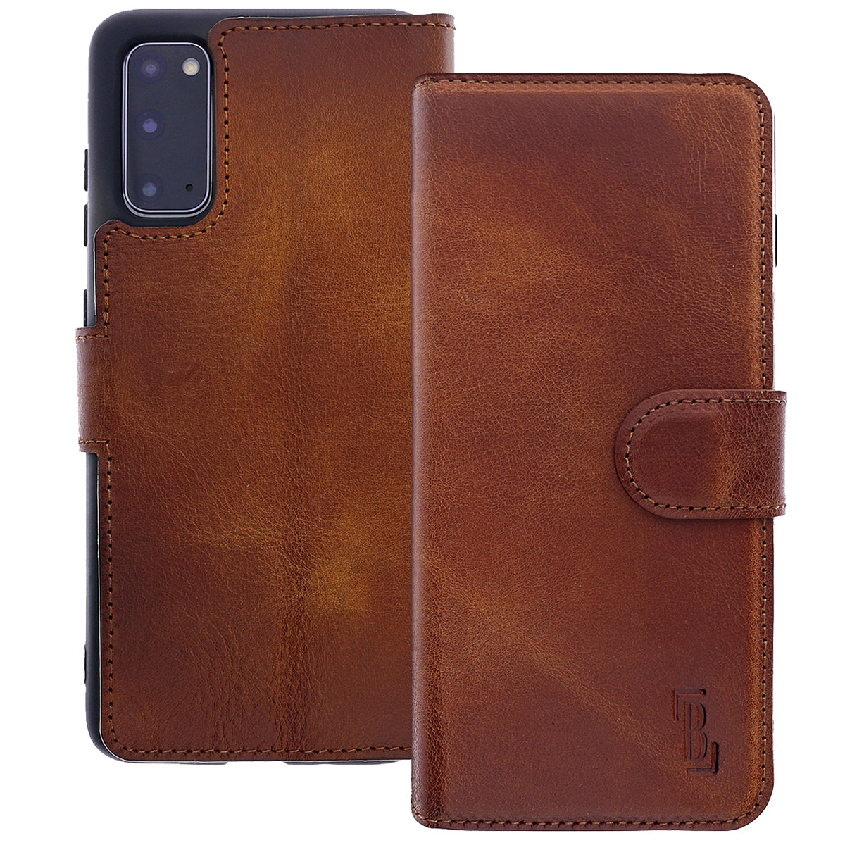 Samsung Galaxy S20 Plus Leder Book-Case – Wallet Hülle | Braun