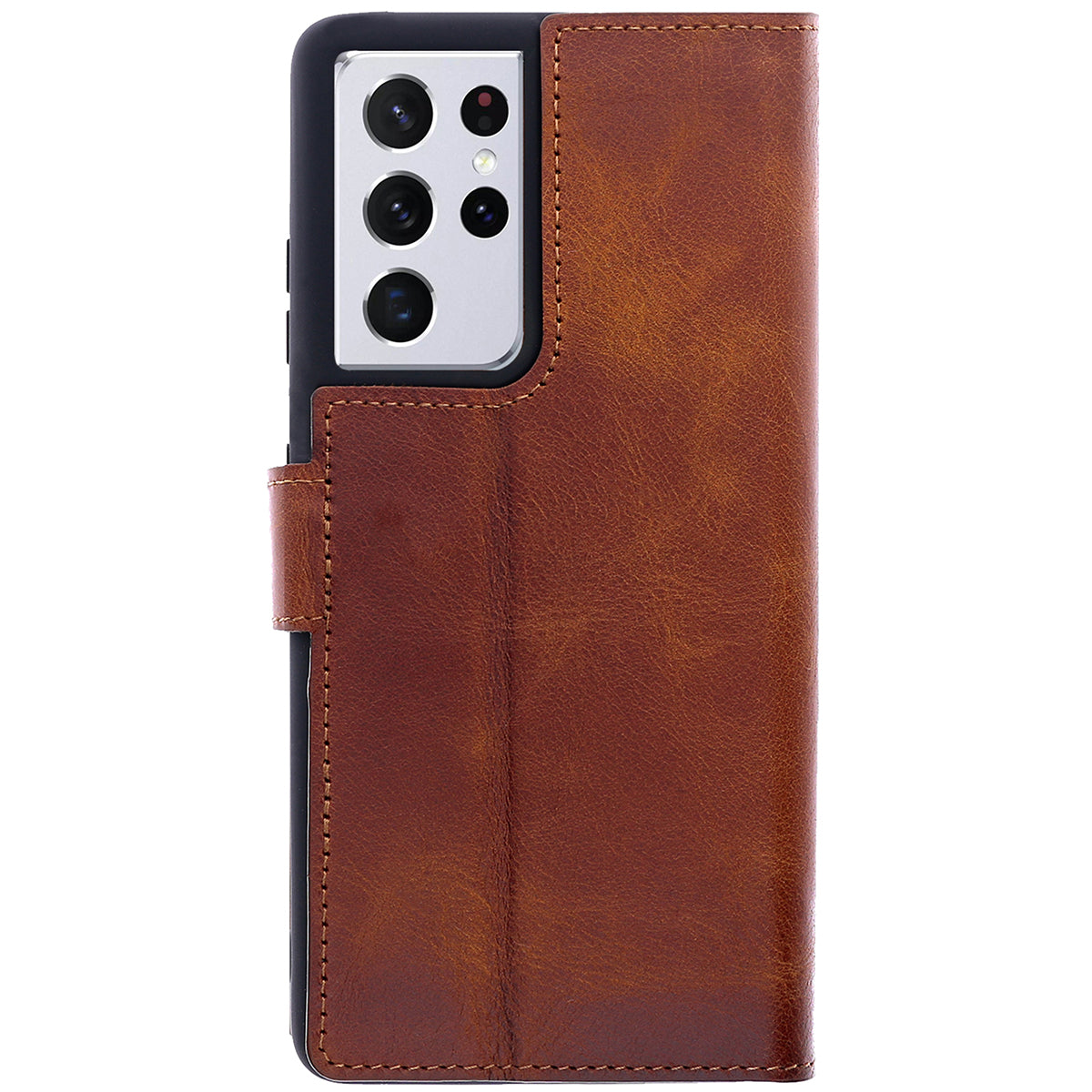 Samsung Galaxy S21 Ultra Leder Book-Case – Wallet Hülle | Braun