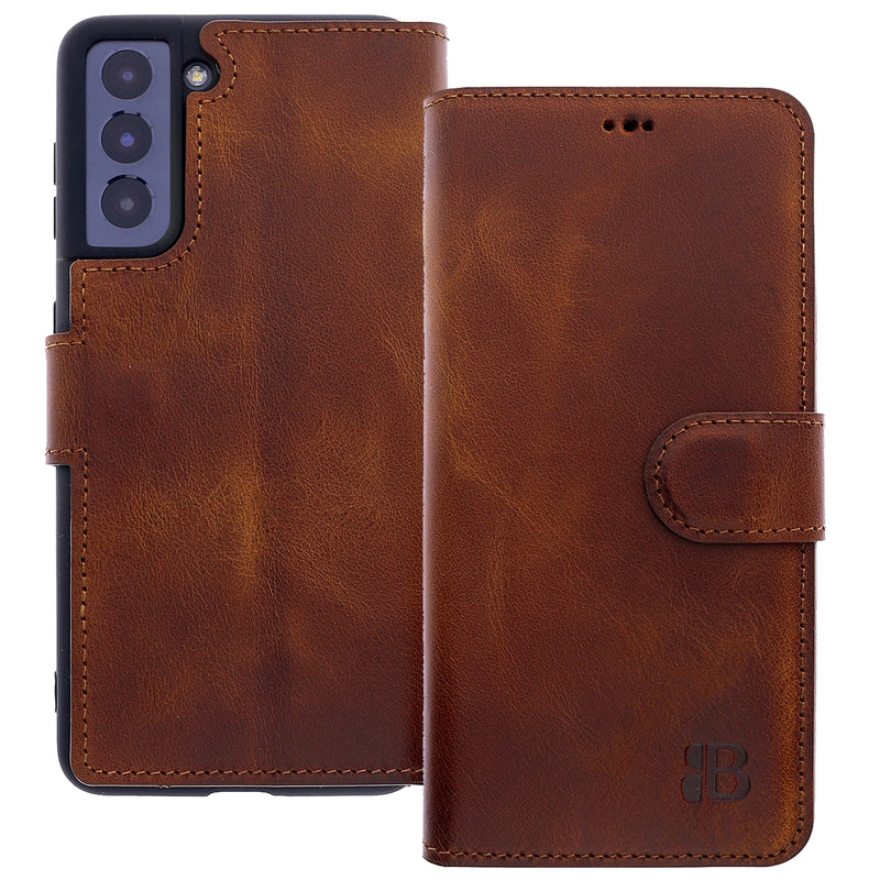 Samsung Galaxy S22 Plus Leder Book-Case – Wallet Hülle | Braun