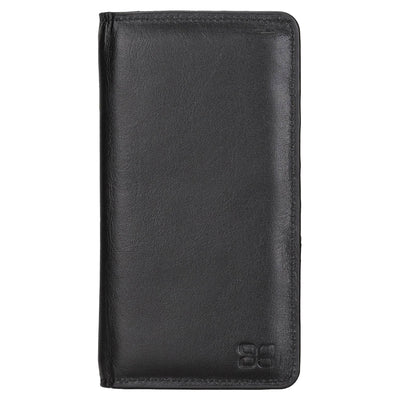 Leder Kartenetui mit Handyfach & Geldscheinfach – Organizer | Schwarz