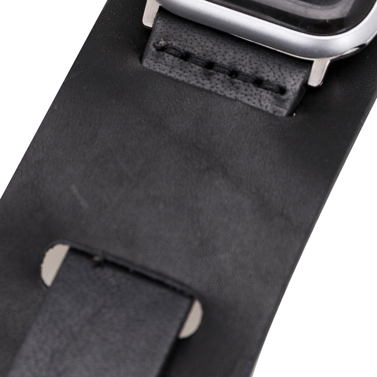 Apple Watch Cuff Armband aus Leder – Vintage Manschetten-Design | Schwarz