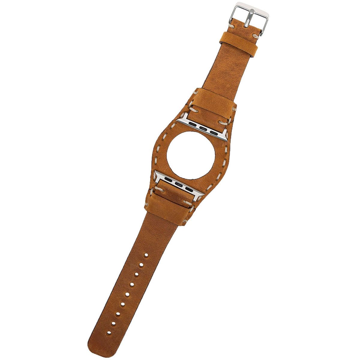 Vintage Leder-Manschettenarmband Braun – für Apple Watch 42/44/45 mm