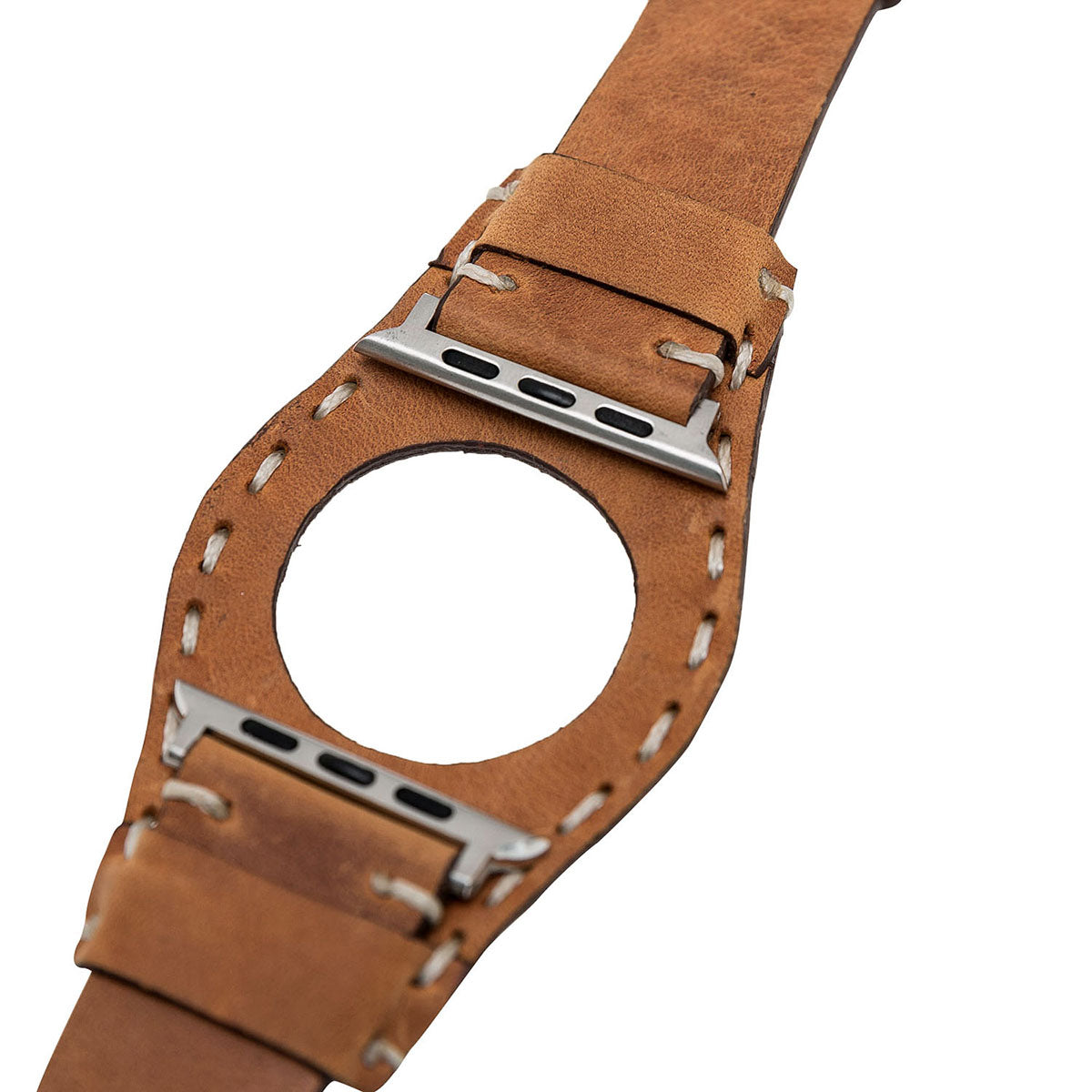 Vintage Leder-Manschettenarmband Braun – für Apple Watch 42/44/45 mm