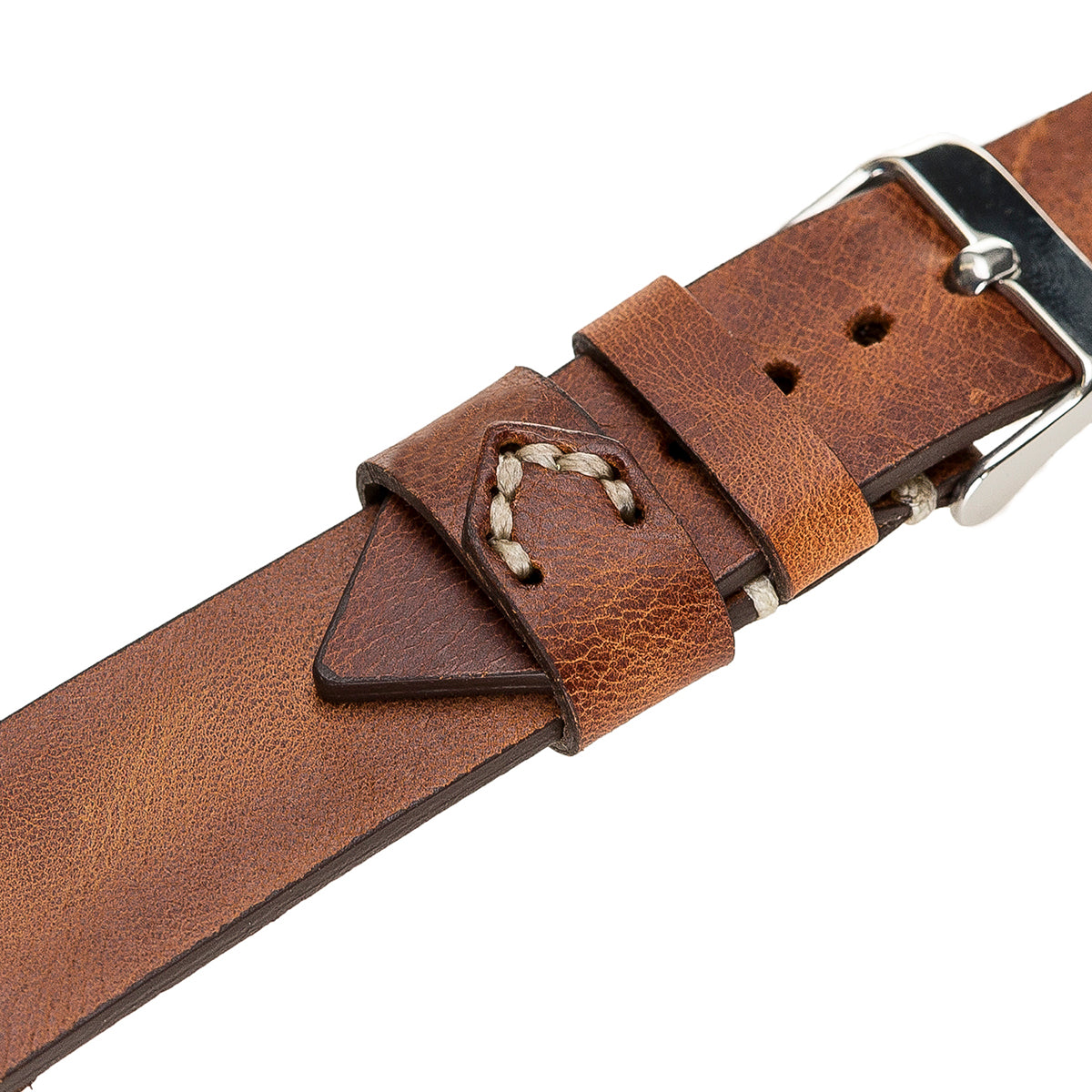Apple Watch Lederarmband Vintage Stitch – Braun (Modell BA1-TN11EF)