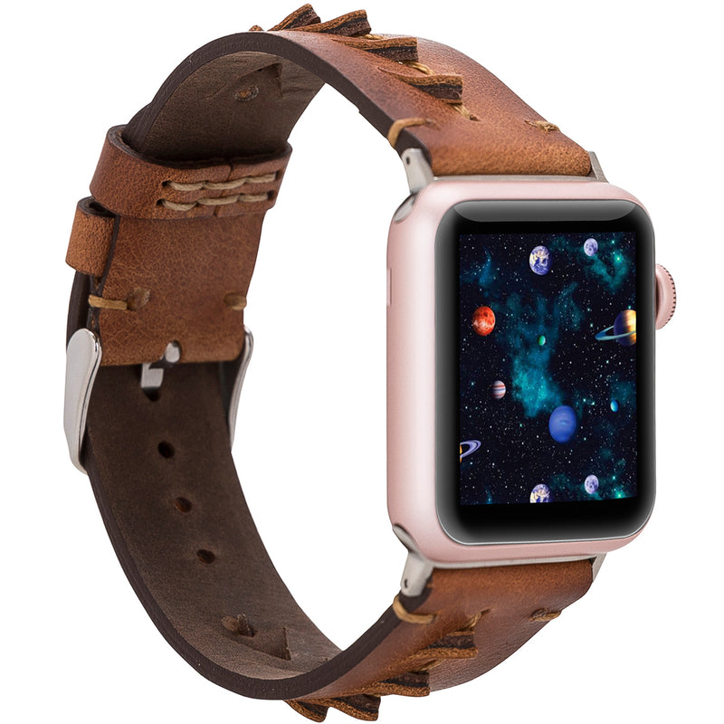 Apple Watch Lederarmband „V-Cut Stitching“ – Braun | Modell BA12-TN11EF
