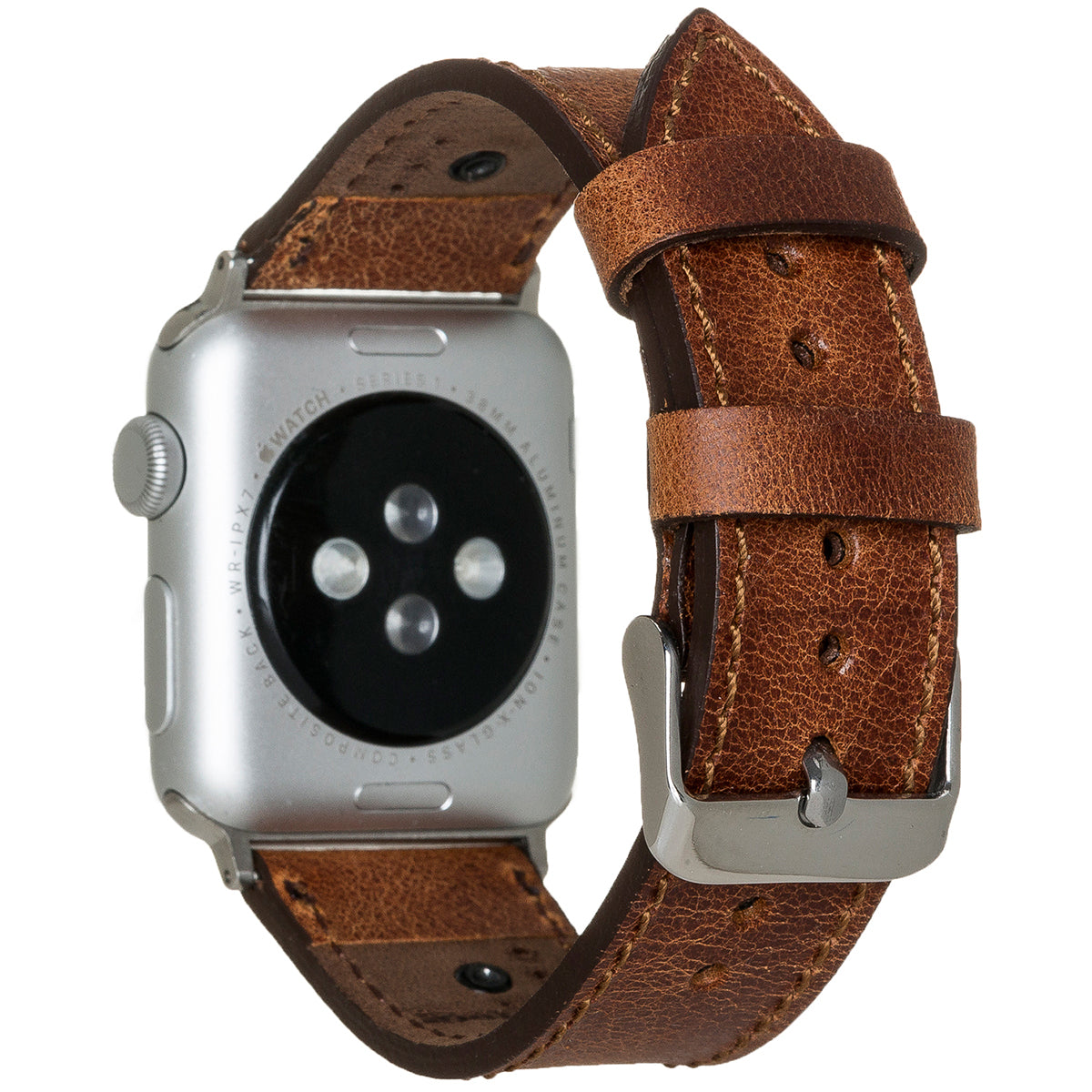 Apple Watch Lederarmband Classic Stitch – Braun (Modell BA4-TN11EF)