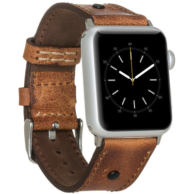 Apple Watch Lederarmband Classic Stitch – Braun (Modell BA4-TN11EF)