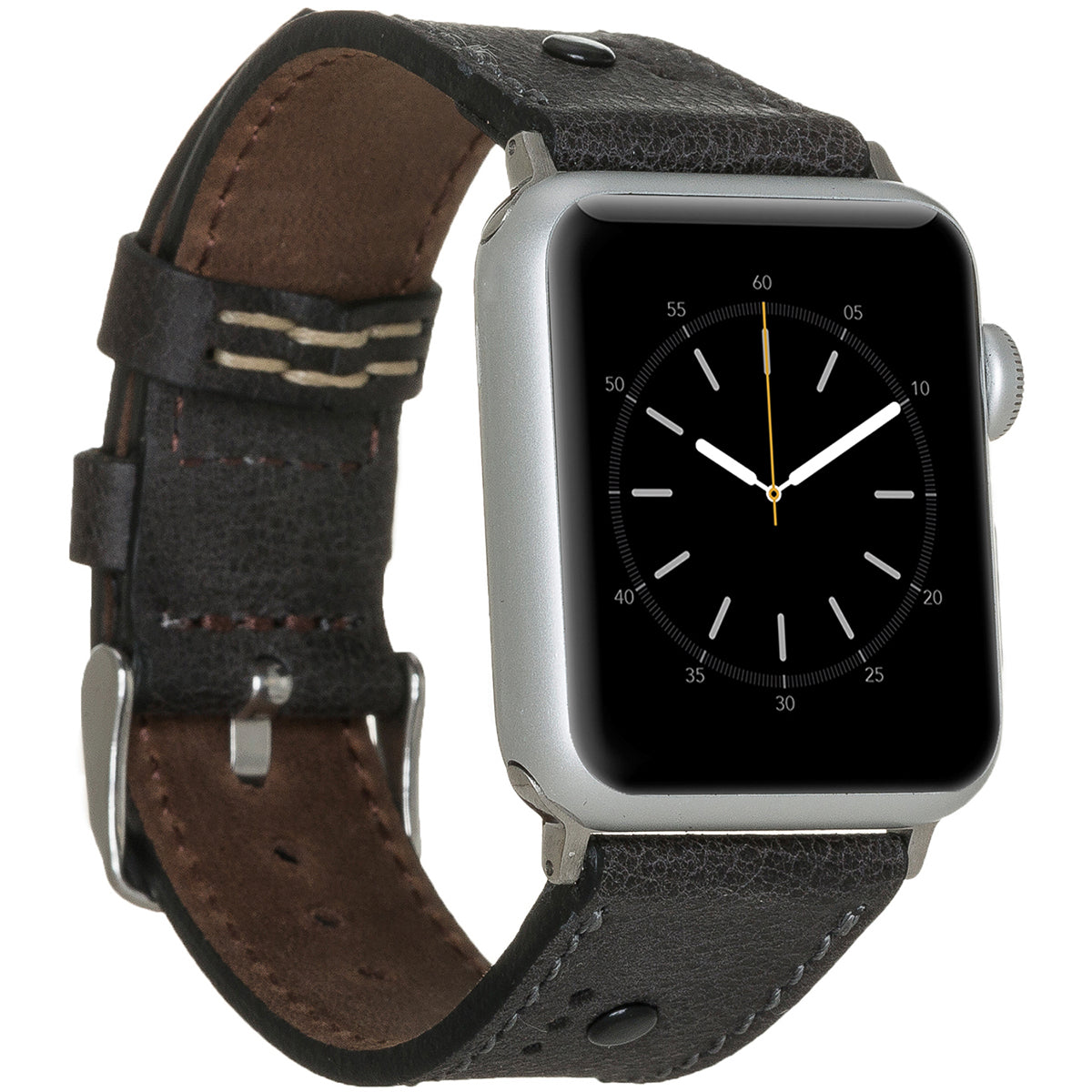 Apple Watch Lederarmband Classic Stitch – Schwarz (Modell BA4-TN1)