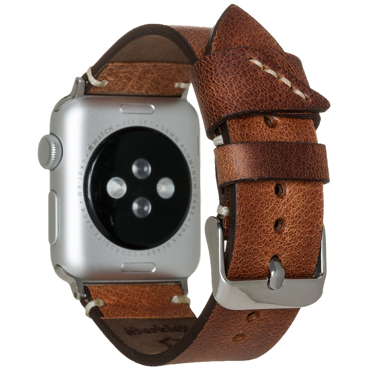 Apple Watch Lederarmband Rustic Handmade – Braun (Modell BA6-TN11EF)